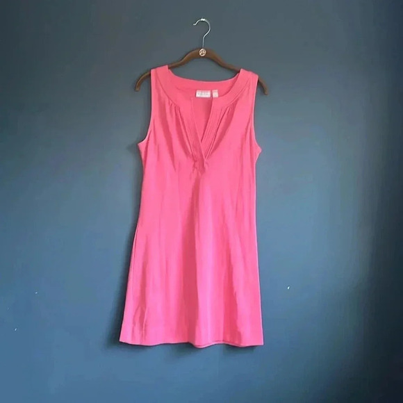 New York & Company Dresses & Skirts - New York & Company pink V-neck pull over‎ a line dress women’s size small